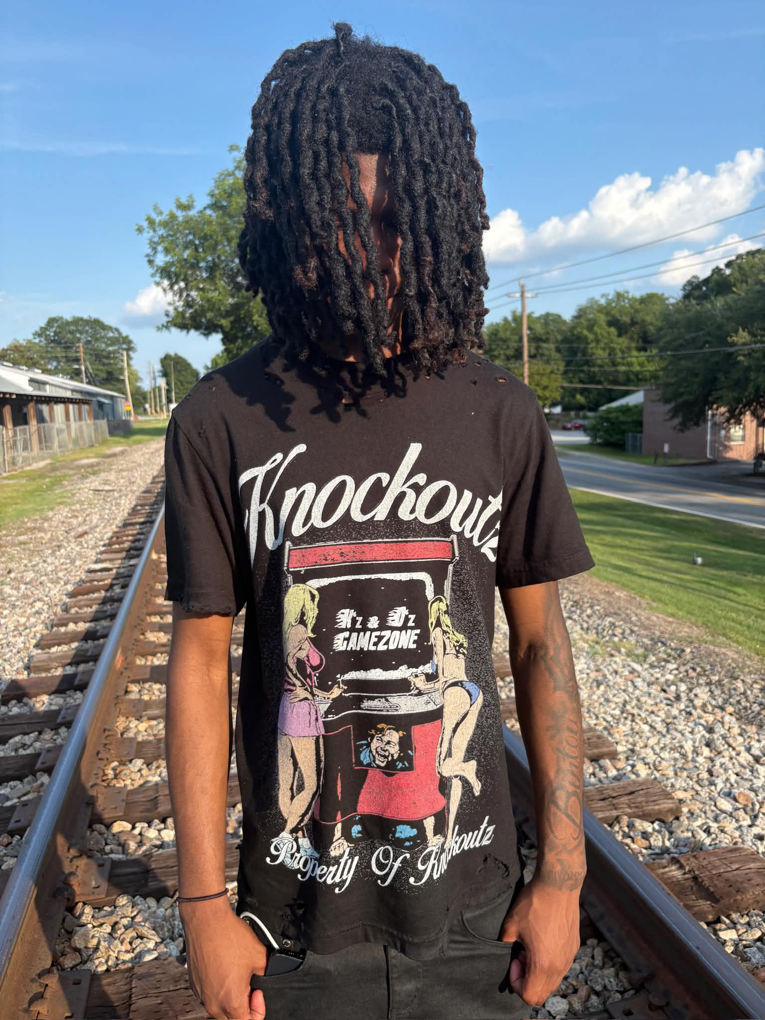 "BLACK GAME ZONE" KNOCKOUTZ TEES